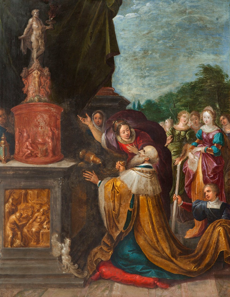 Die Götzenanbetung von König Salomo von Frans Francken the Younger