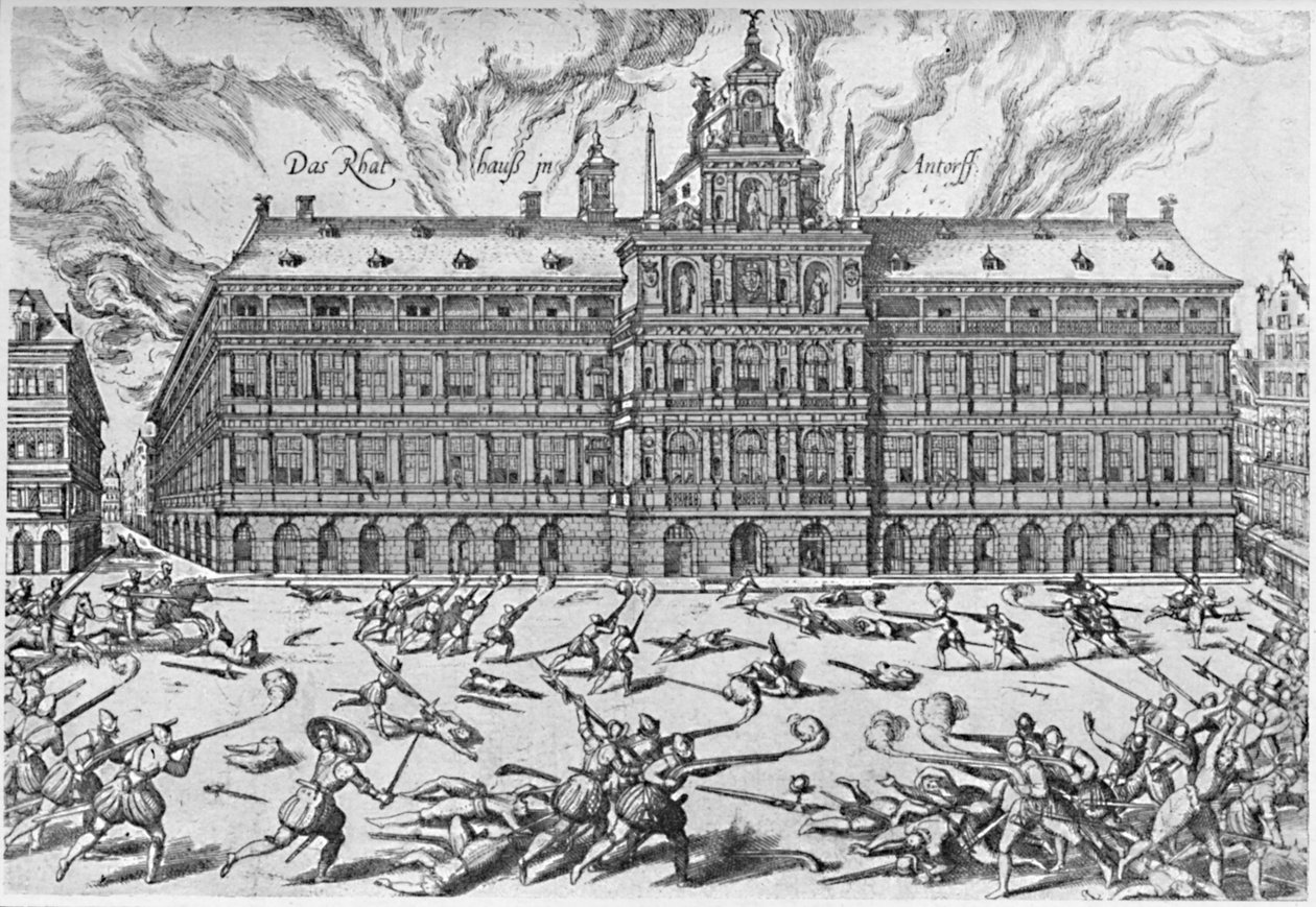 Die Plünderung von Antwerpen, 1576, 1903 von Frans Hogenberg