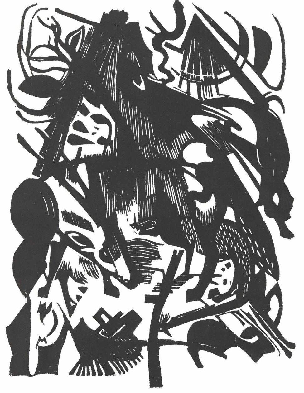 Geburt der Wölfe von Franz Marc