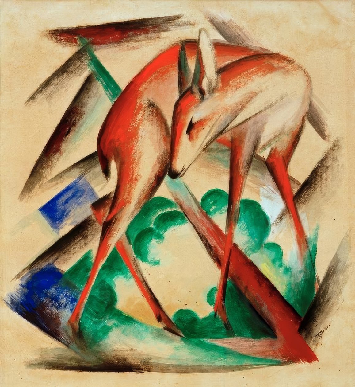 Reh (Rotes Reh) von Franz Marc