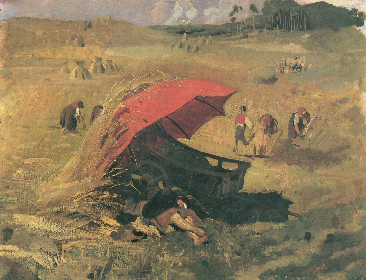 Der rote Regenschirm von Franz Seraph von Lenbach