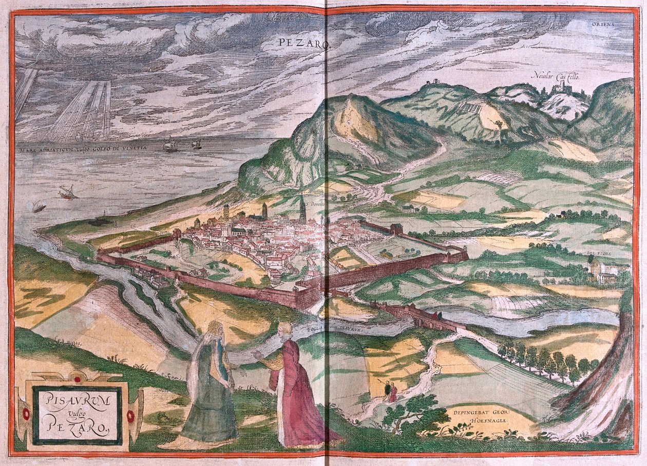 Pesaro, Italien (Gravur) von Franz Hogenberg