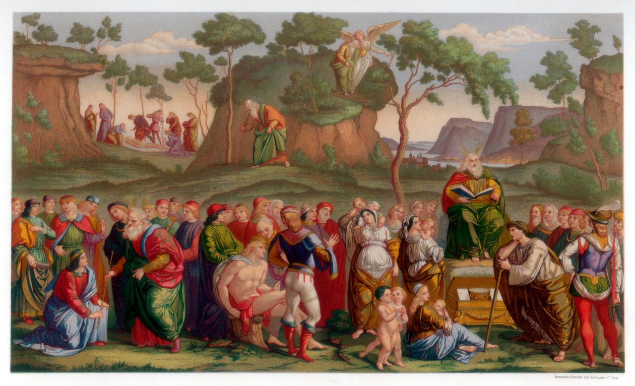 Moses Testament und Tod, 1481-1482, 1870 von Franz Kellerhoven