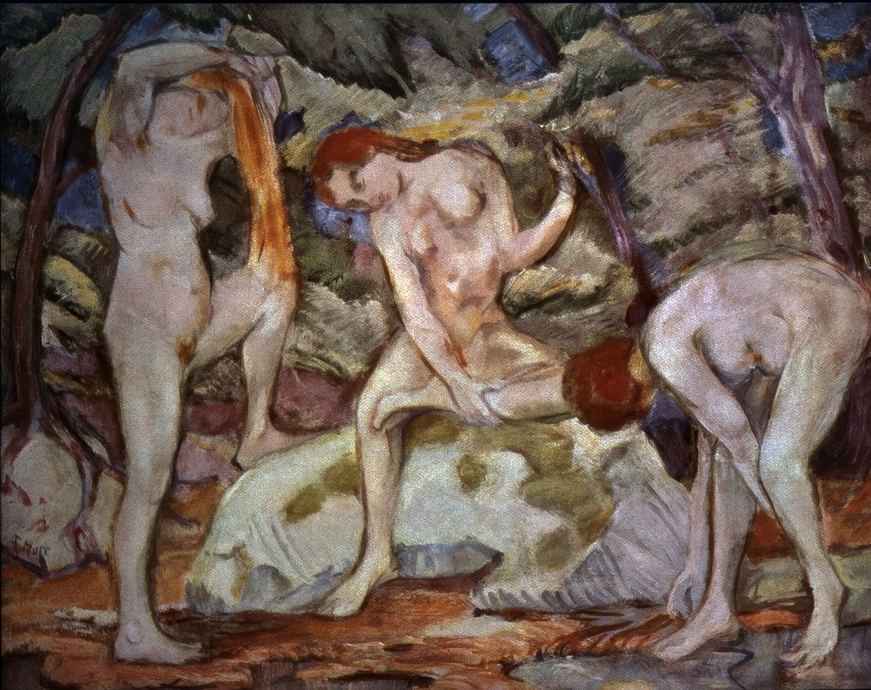 Badende von Franz Marc
