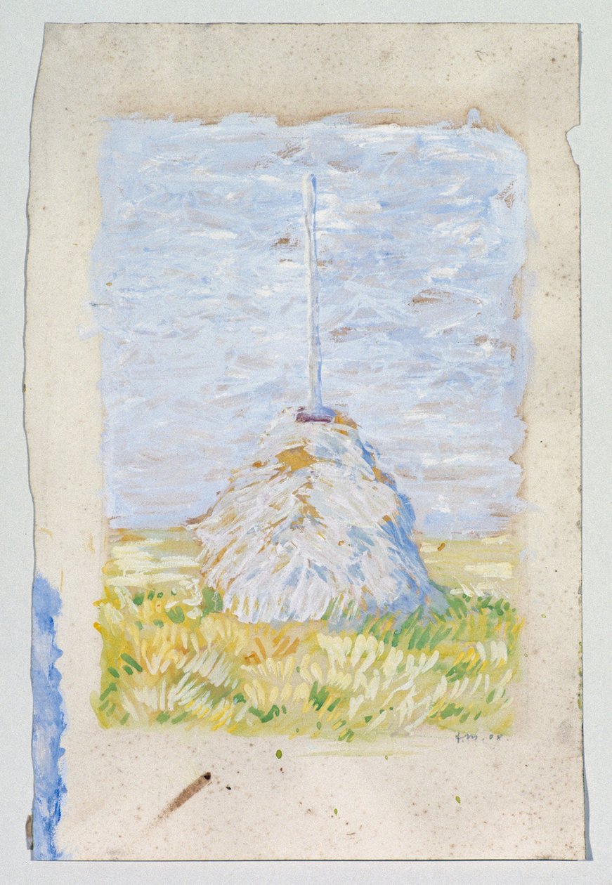 Kleine Schilfhocke bei Brunnenbach von Franz Marc