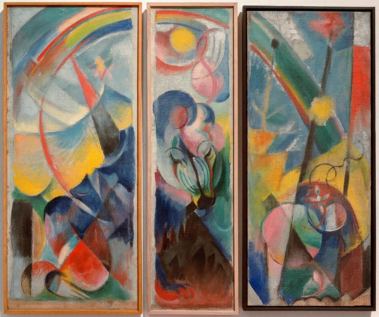 Landschaft mit Regenbogen (Fabeltier) von Franz Marc