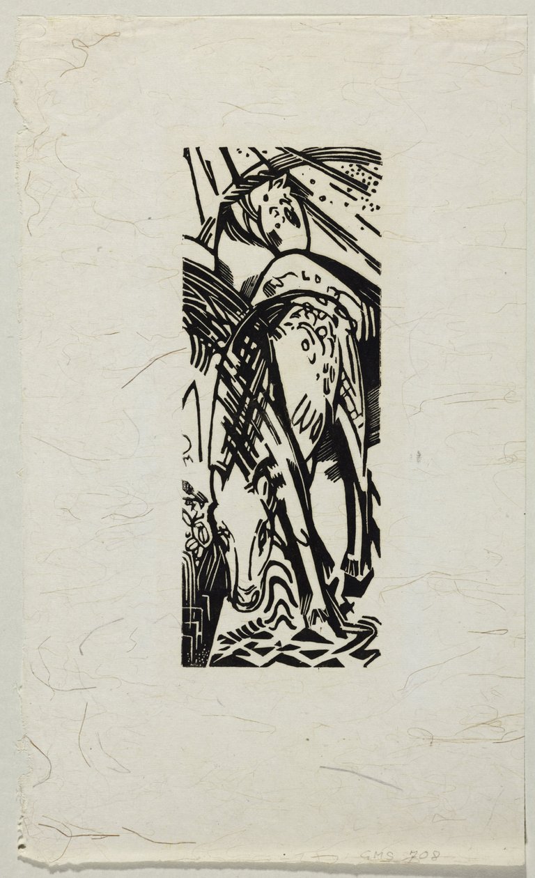 Trinkendes Pferd von Franz Marc