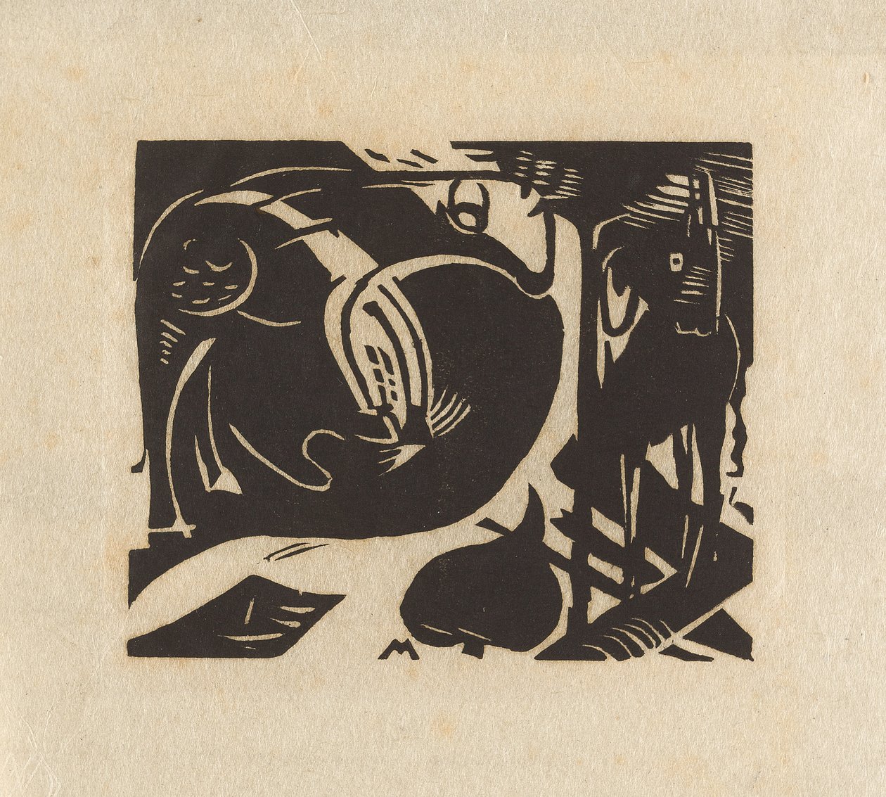Zwei Fabeltiere von Franz Marc