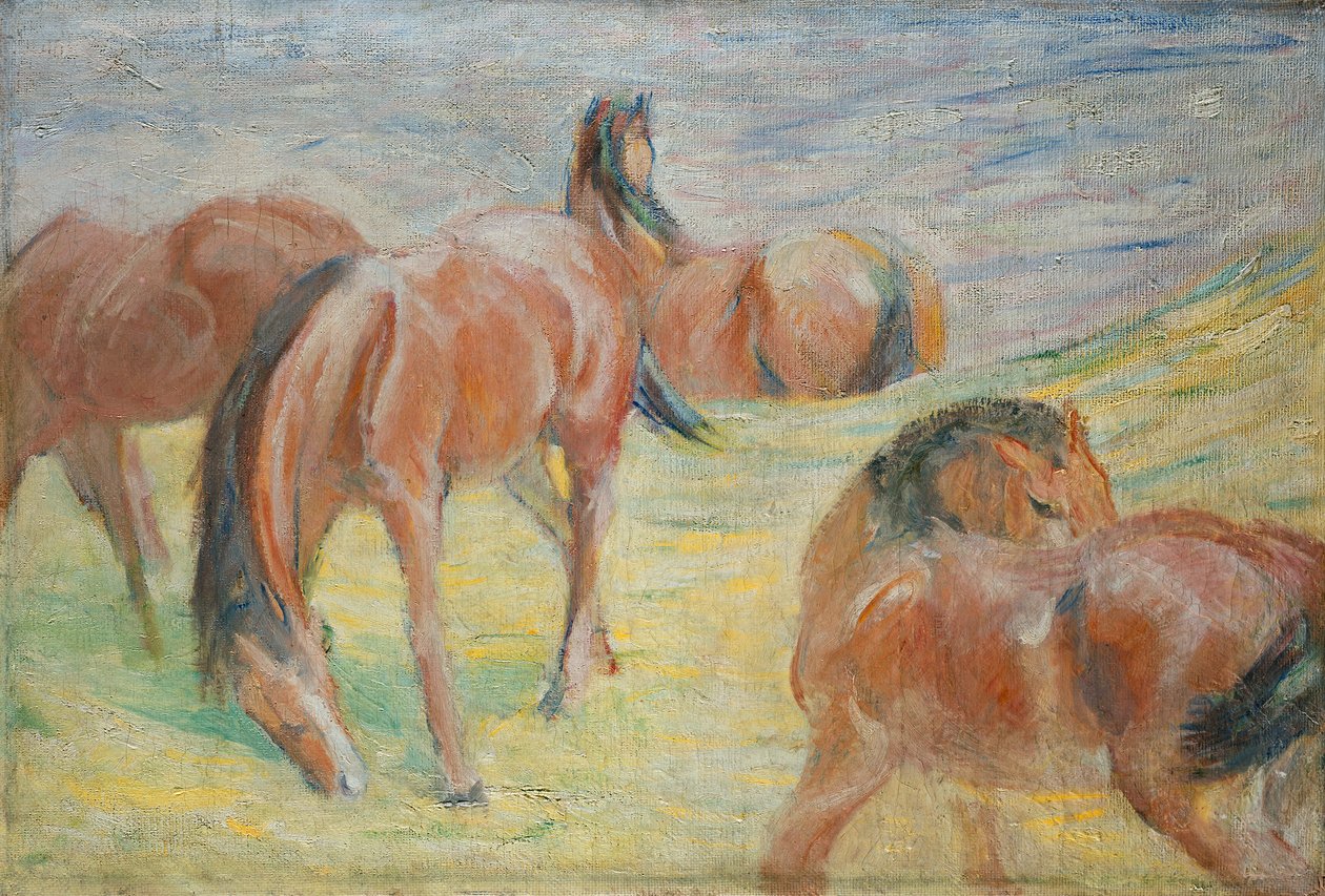 Weidende Pferde I von Franz Marc