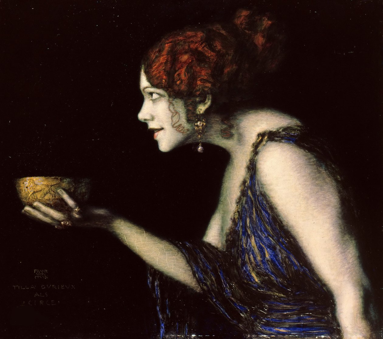 Tilla Durieux 1880-1971 als Circe, ca. 1913 von Franz von Stuck