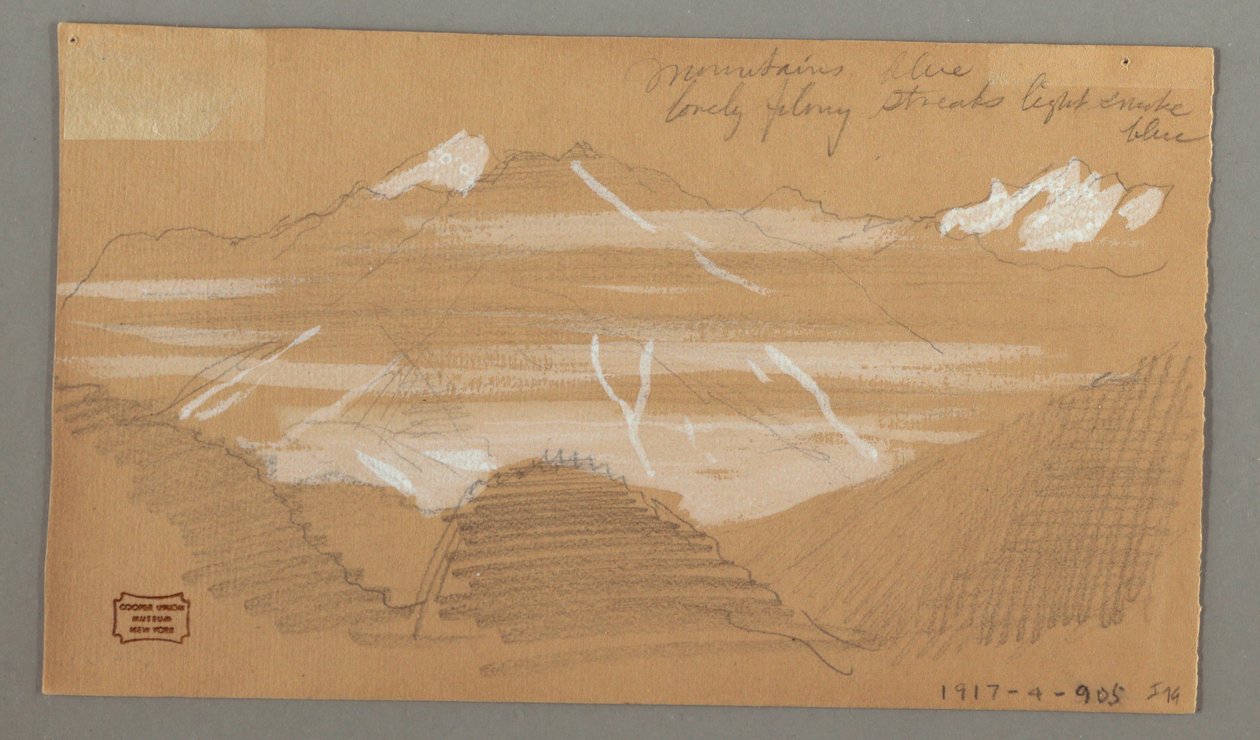 Zwei Häuser, Felsen von Frederic Edwin Church