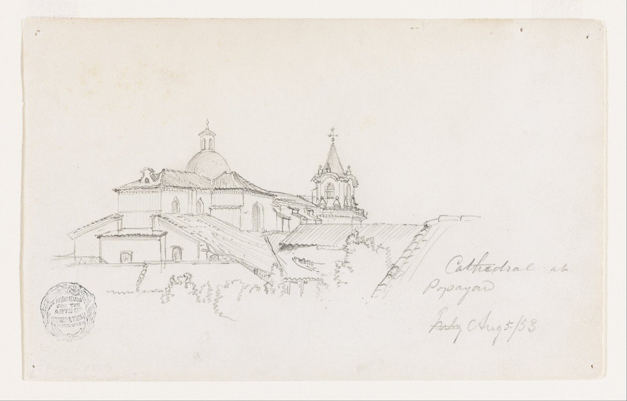 Kathedrale in Popayan, Kolumbien von Frederic Edwin Church