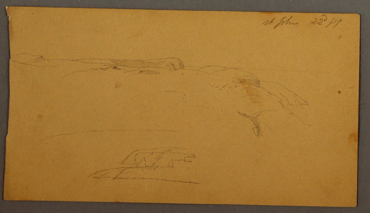 Zeichnung, Klippen, 1859 von Frederic Edwin Church