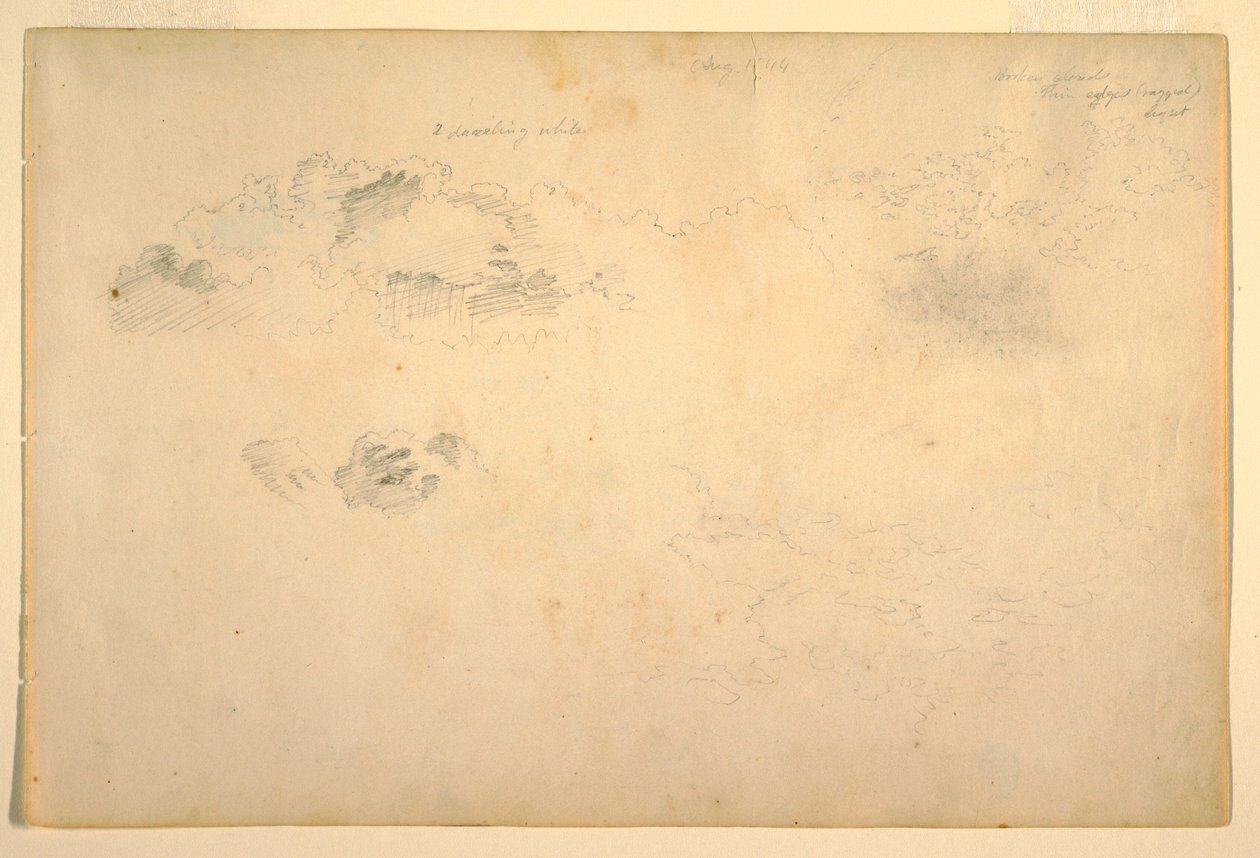 Zeichnung, Wolken, 1844 von Frederic Edwin Church