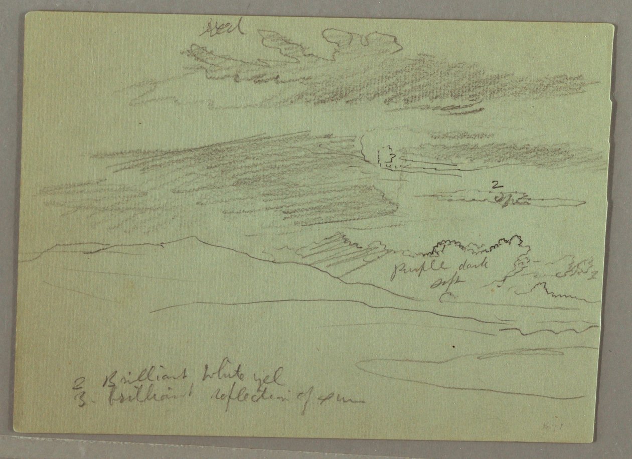 Zeichnung, Bewölkter Himmel, 1871 von Frederic Edwin Church