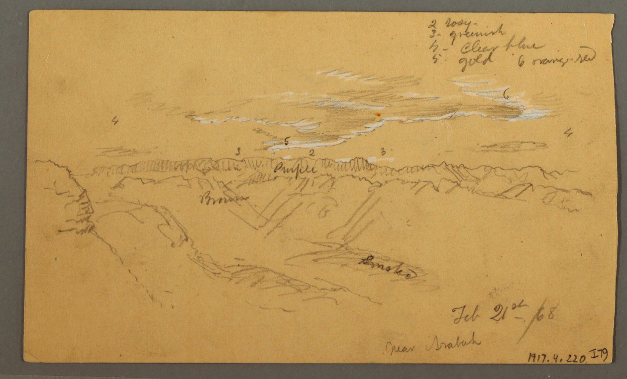 Hügel, Februar 1869? von Frederic Edwin Church