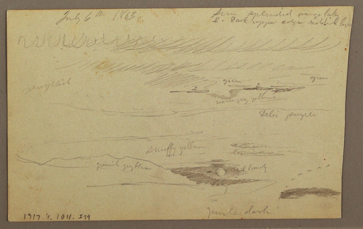 Zeichnung, Hudson Valley, 1863 von Frederic Edwin Church