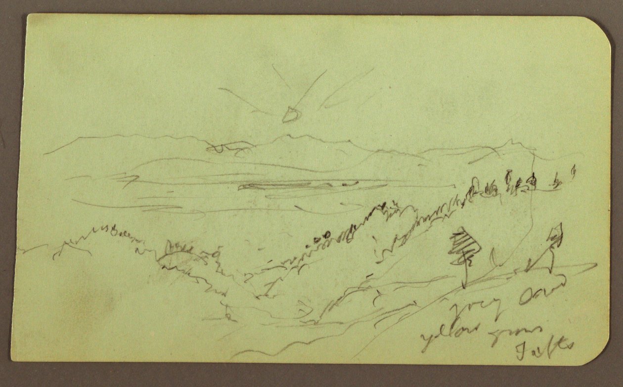 Zeichnung, Landschaft; Rückseite: Figur, Landschaft, 1883 von Frederic Edwin Church