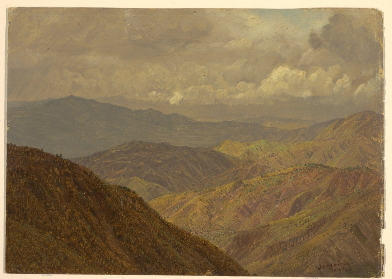 Zeichnung, Bergige Landschaft, Juli 1865 von Frederic Edwin Church
