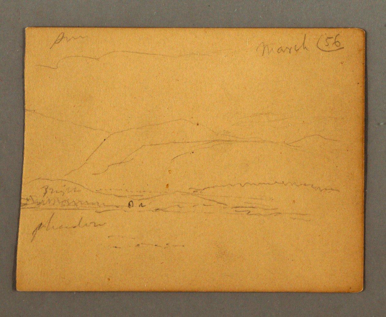 Zeichnung, Berge, März 1856 von Frederic Edwin Church
