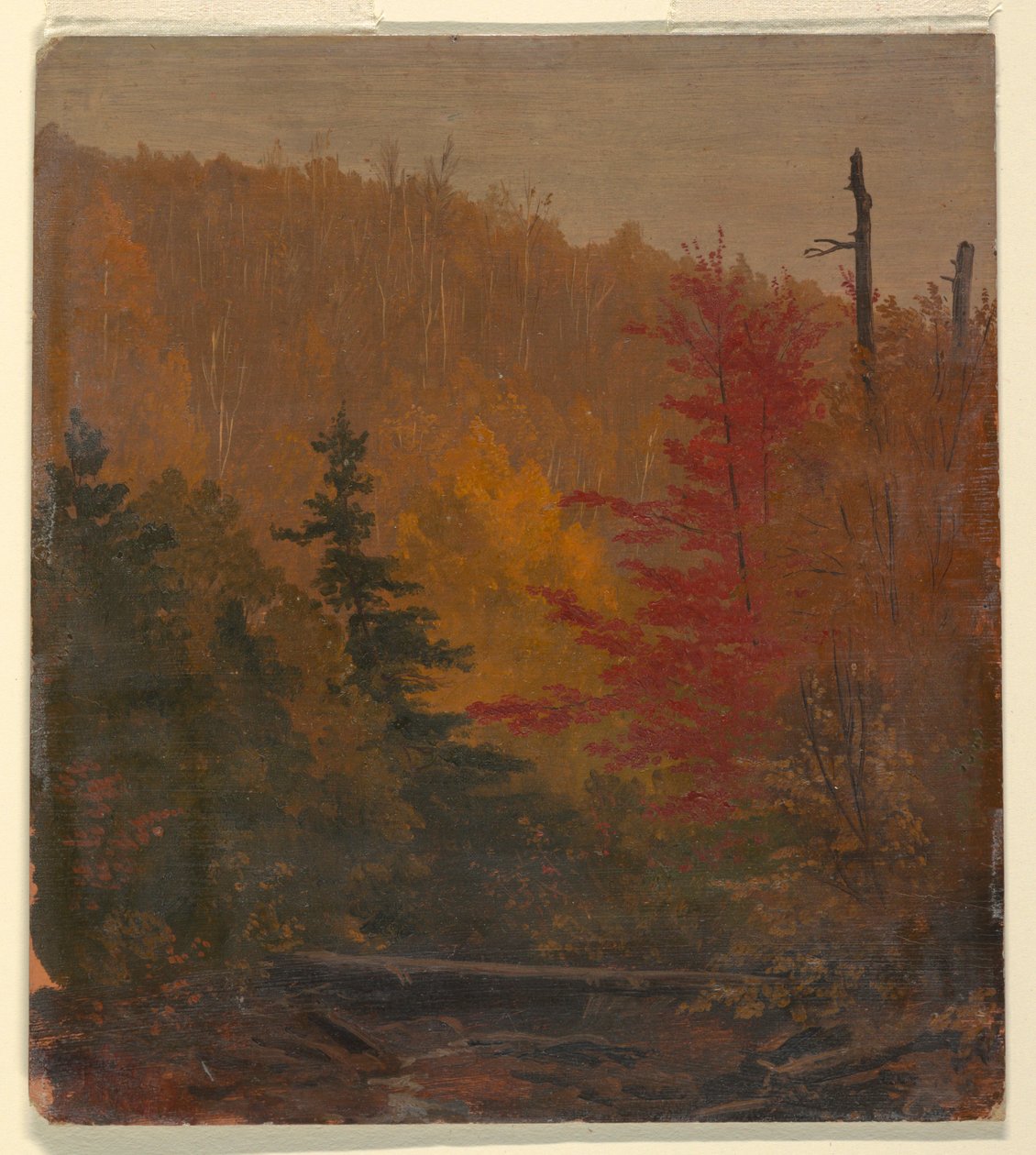 Zeichnung, Wahrscheinlich in der Nähe von Katahdin, Herbst, 1865–70 von Frederic Edwin Church