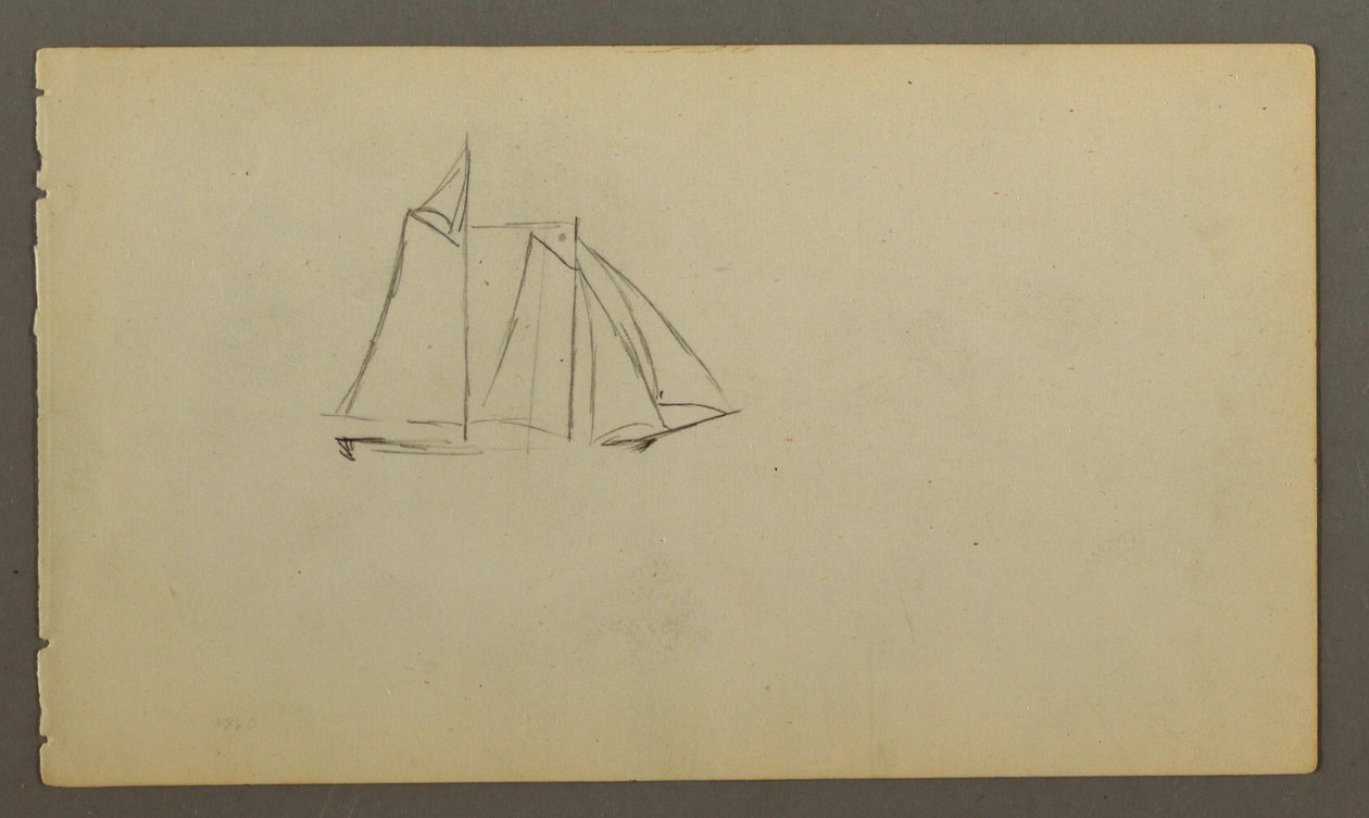 Segelboot auf Wellen reitend, möglicherweise 1860 von Frederic Edwin Church