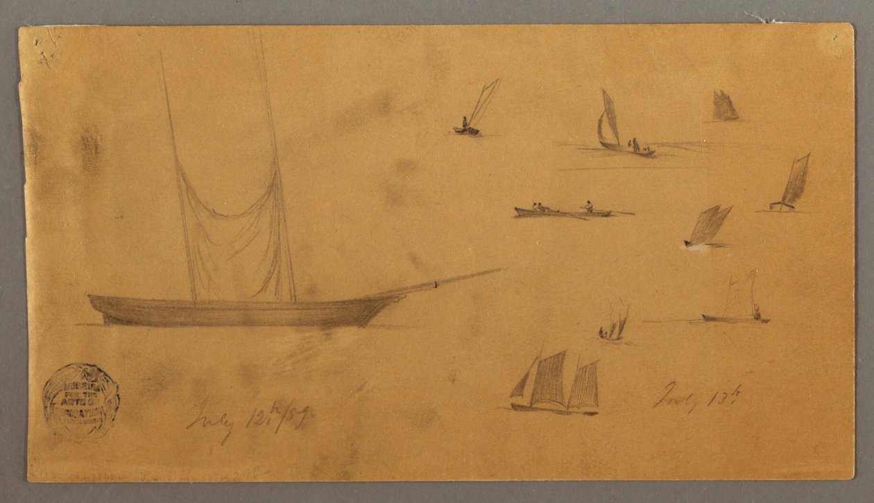 Segelboot-Studien, 12.–13. Juli 1859 von Frederic Edwin Church