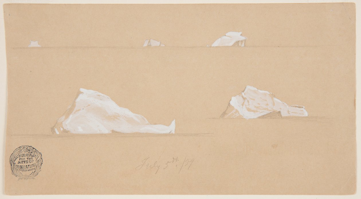 Schwimmende Eisberge von Frederic Edwin Church