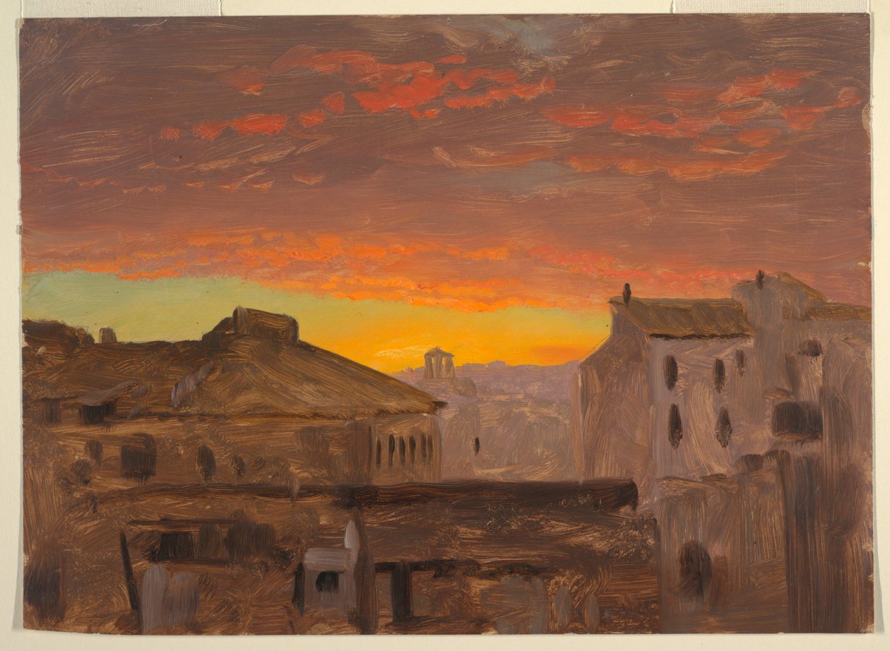 Rom, Dächer bei Sonnenuntergang von Frederic Edwin Church