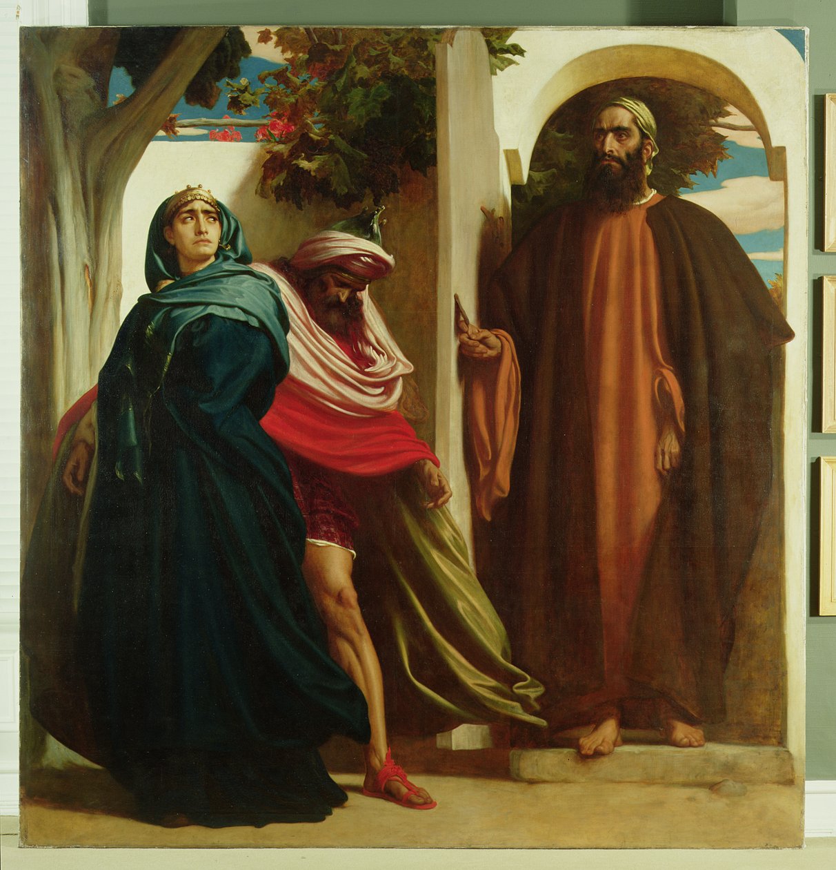 Jezebel und Ahab treffen auf Elia, ca. 1862-3 von Frederic Leighton