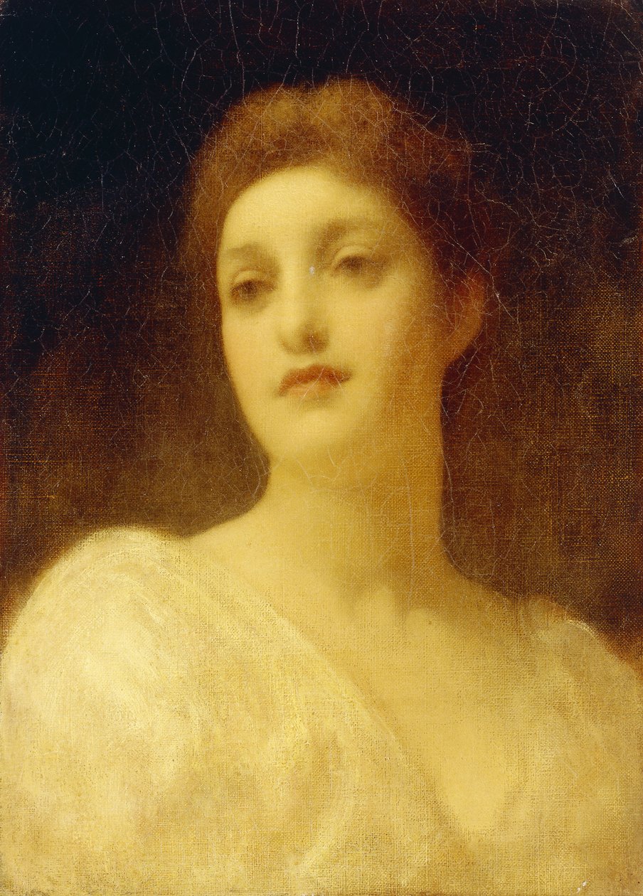 Der Kopf eines Mädchens von Frederic Leighton