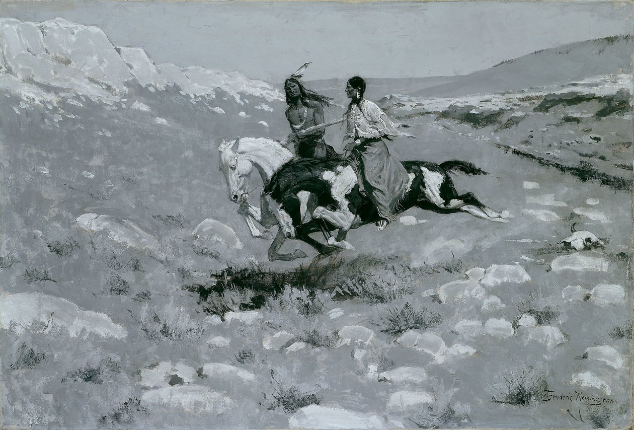 Zeremonie des schnellsten Pferdes von Frederic Remington