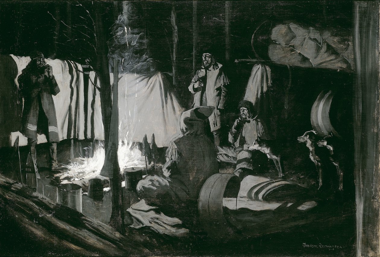 Erstes und bestes Lager der Reise von Frederic Remington