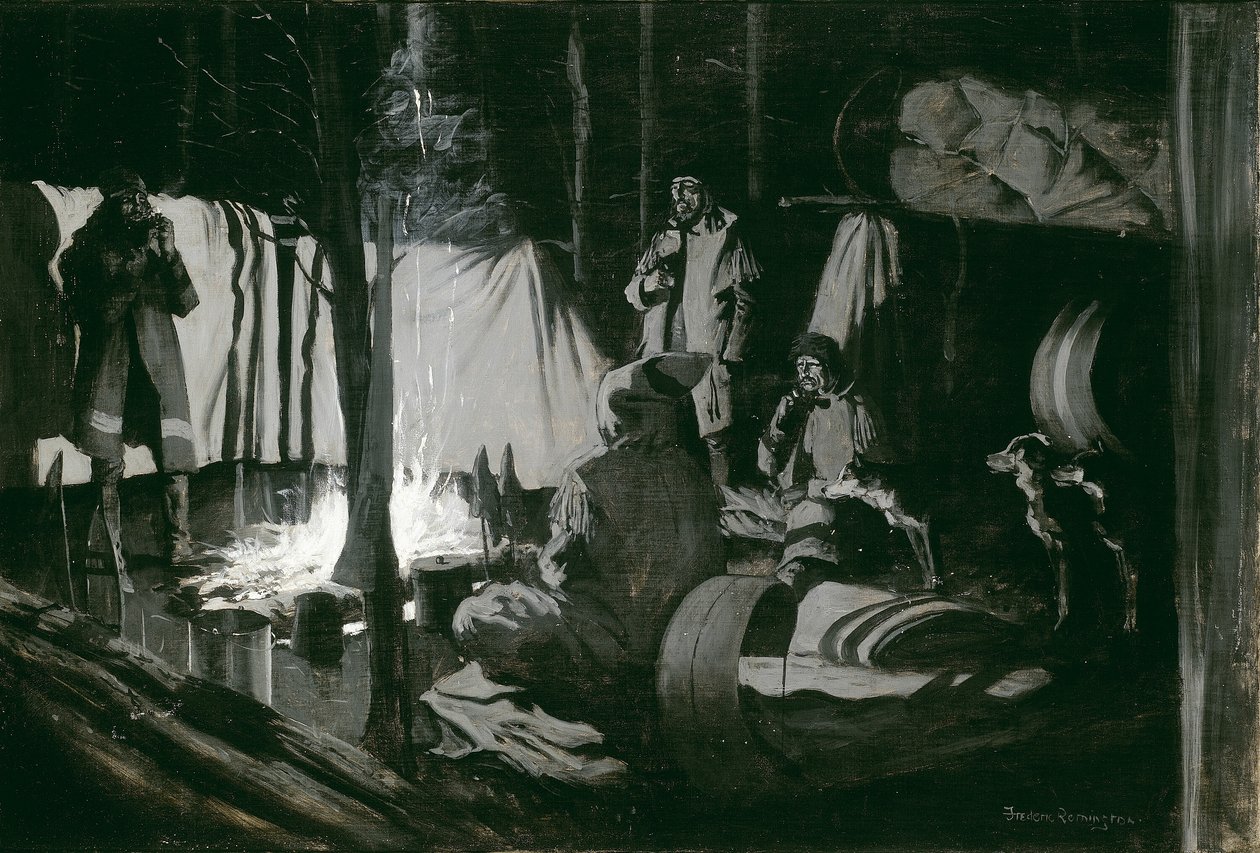 Erstes und bestes Lager der Reise von Frederic Remington