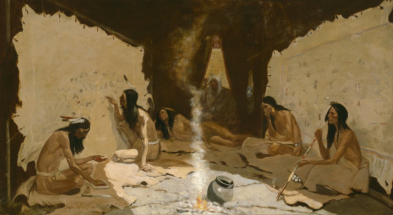 Historiker des Stammes, 1890-99 von Frederic Remington