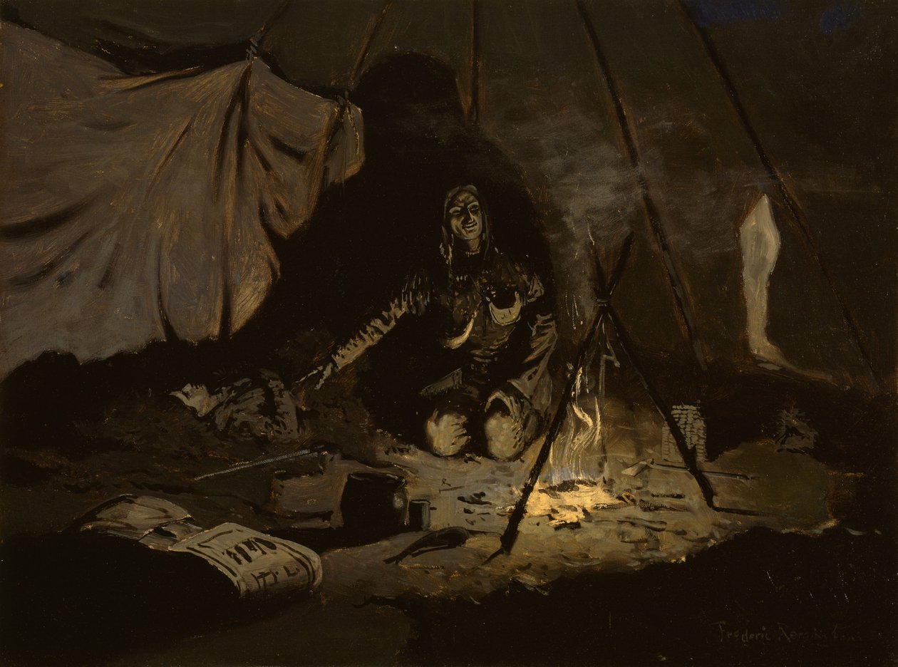Die trockenen Blätter hielten länger als sie von Frederic Remington