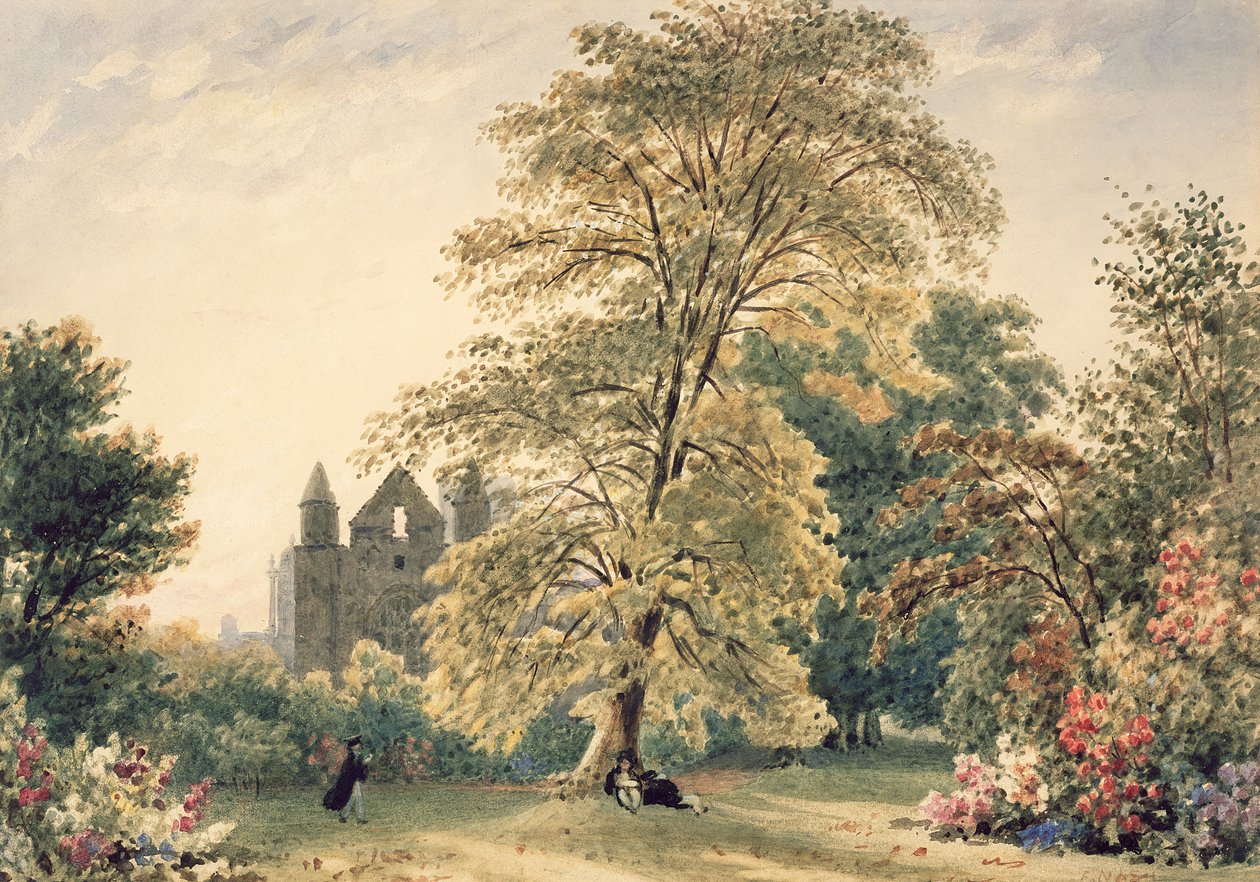 New College Gardens in Oxford, 1831 von Frederick Nash