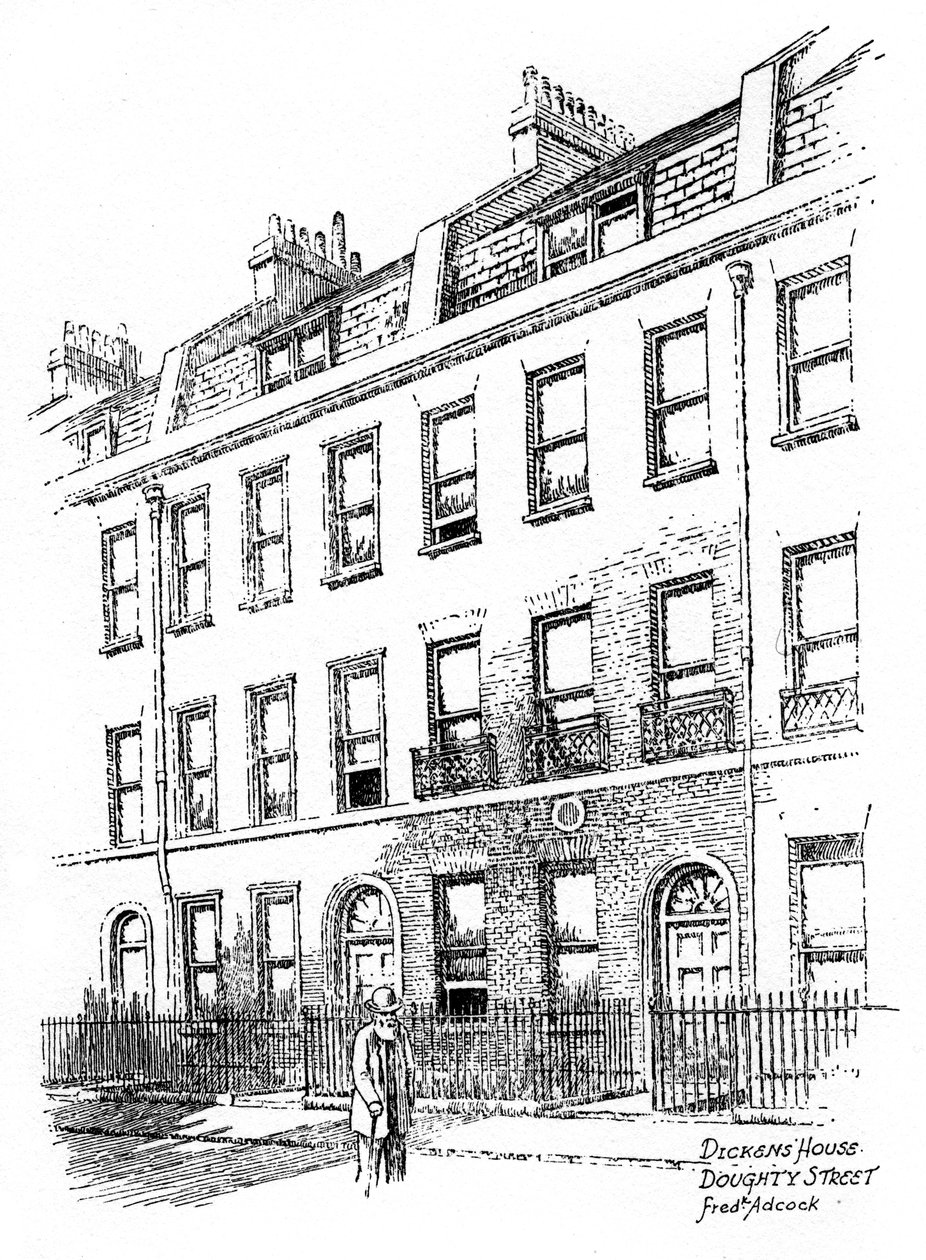 Dickens-Haus, 48 Doughty Street, London, 1912 von Frederick Adcock