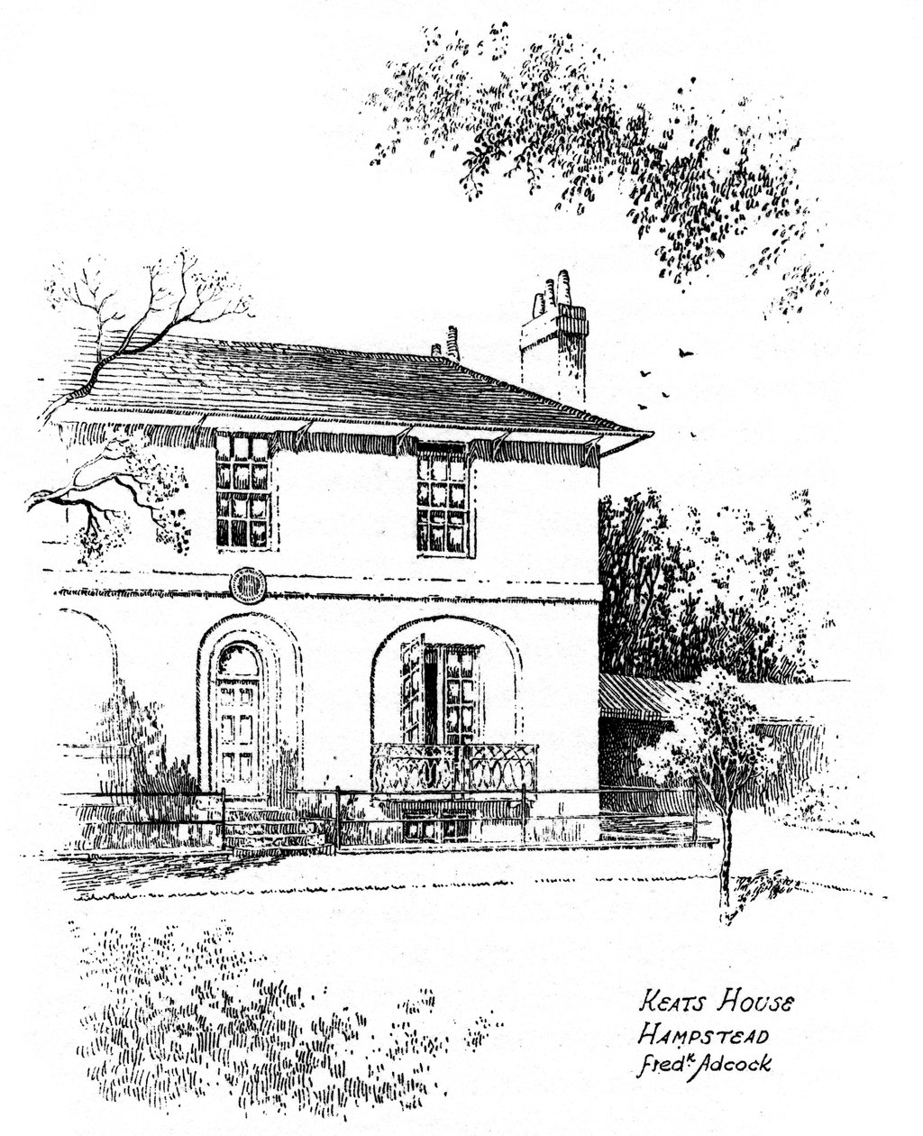 Keats House, Hampstead, London von Frederick Adcock