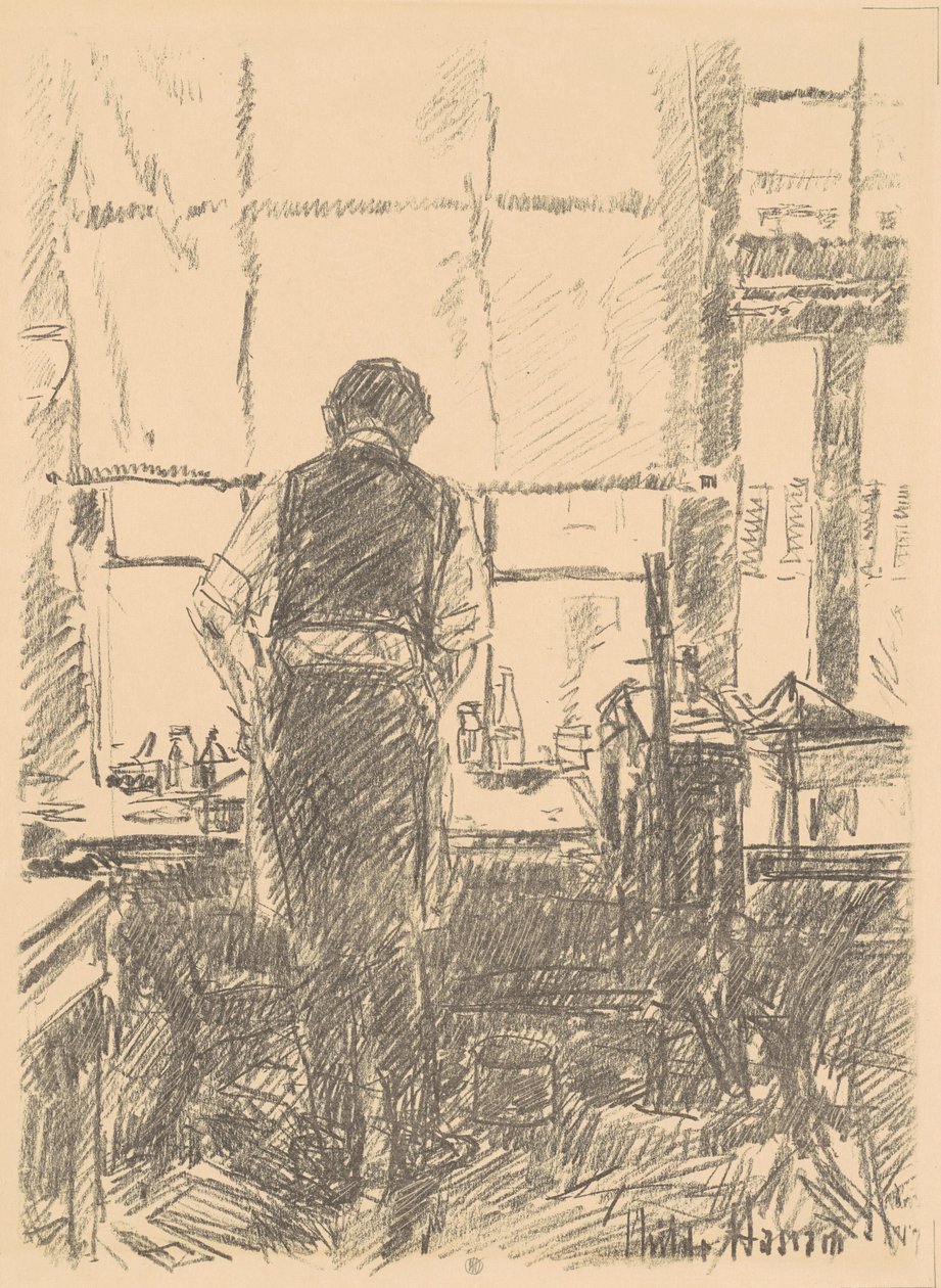 Porträt von Joseph Pennell, 1917 von Frederick Childe Hassam