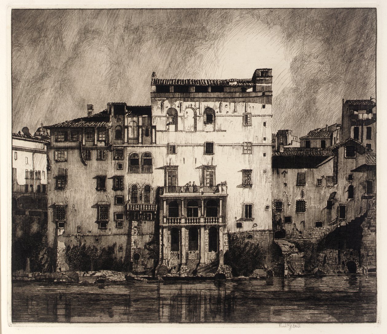 Alte Häuser am Tiber von Frederick G. Hall