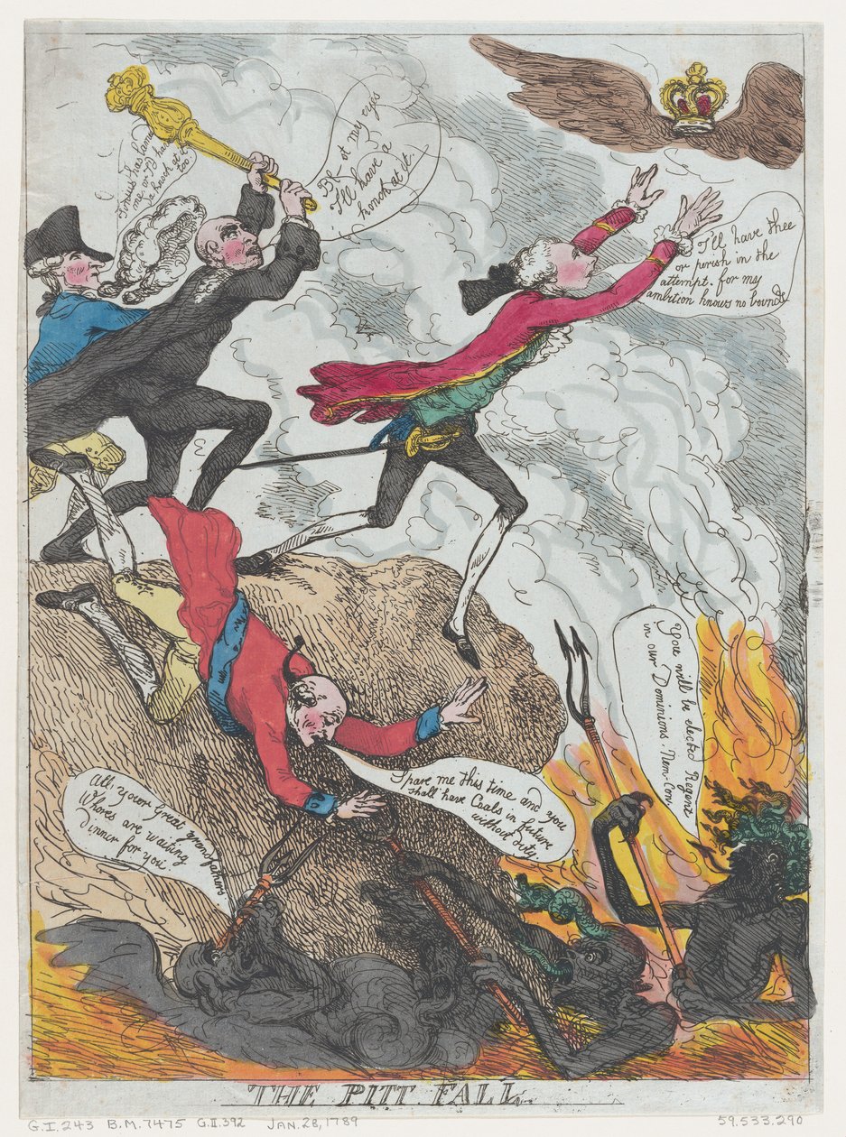 Der Pitt-Fall, Januar 1789 von Frederick George Byron