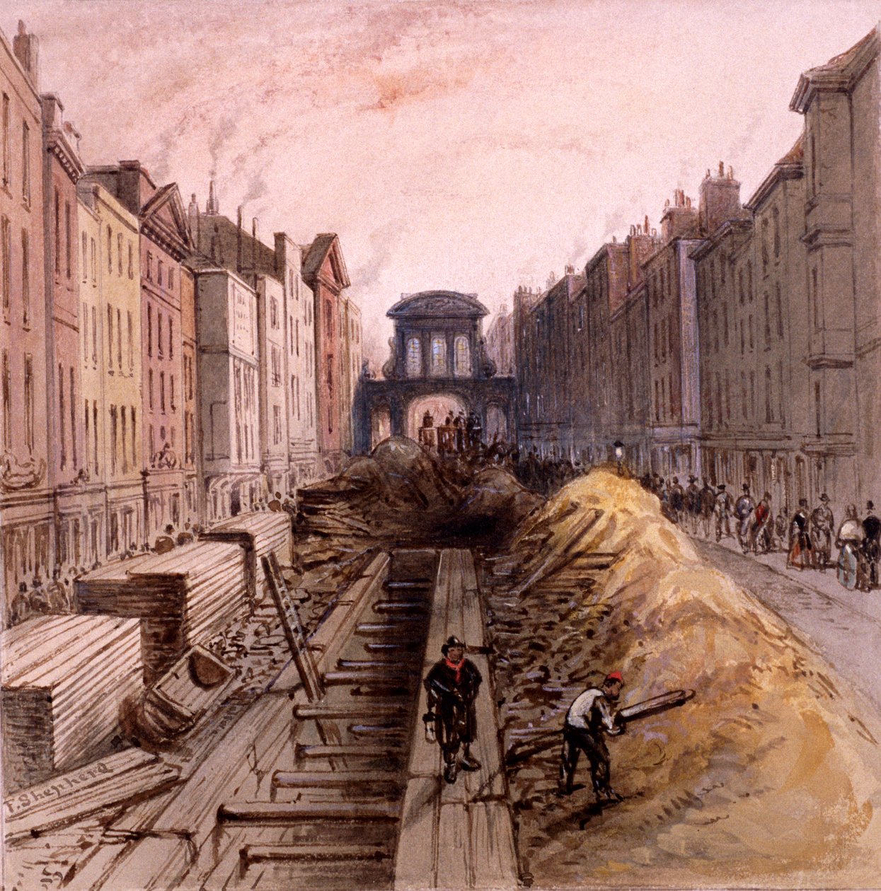 Fleet Street, London, 1845 von Frederick Napoleon Shepherd