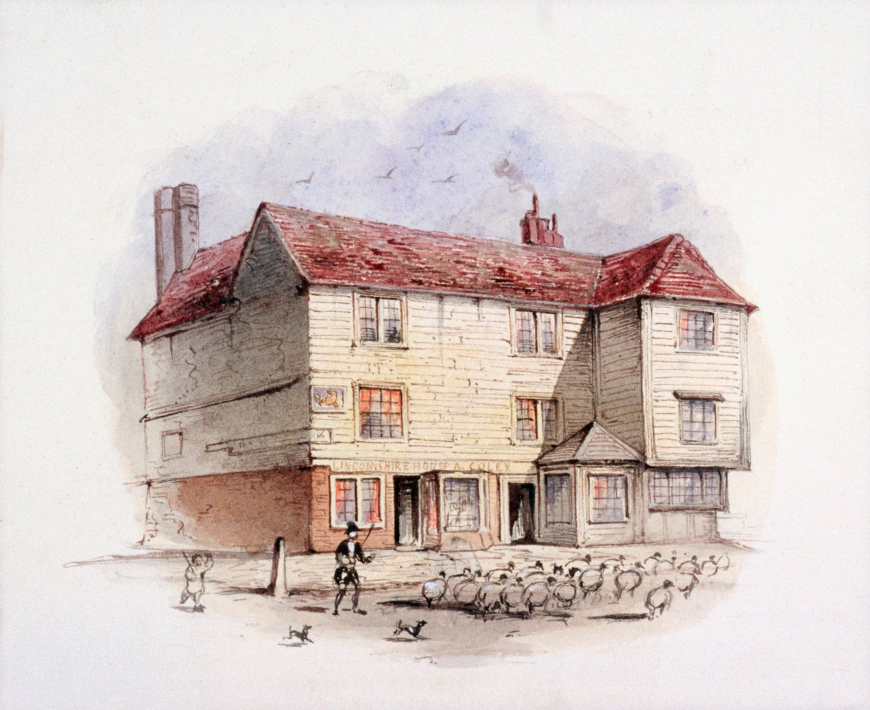 Islington Green, London, um 1840 von Frederick Napoleon Shepherd