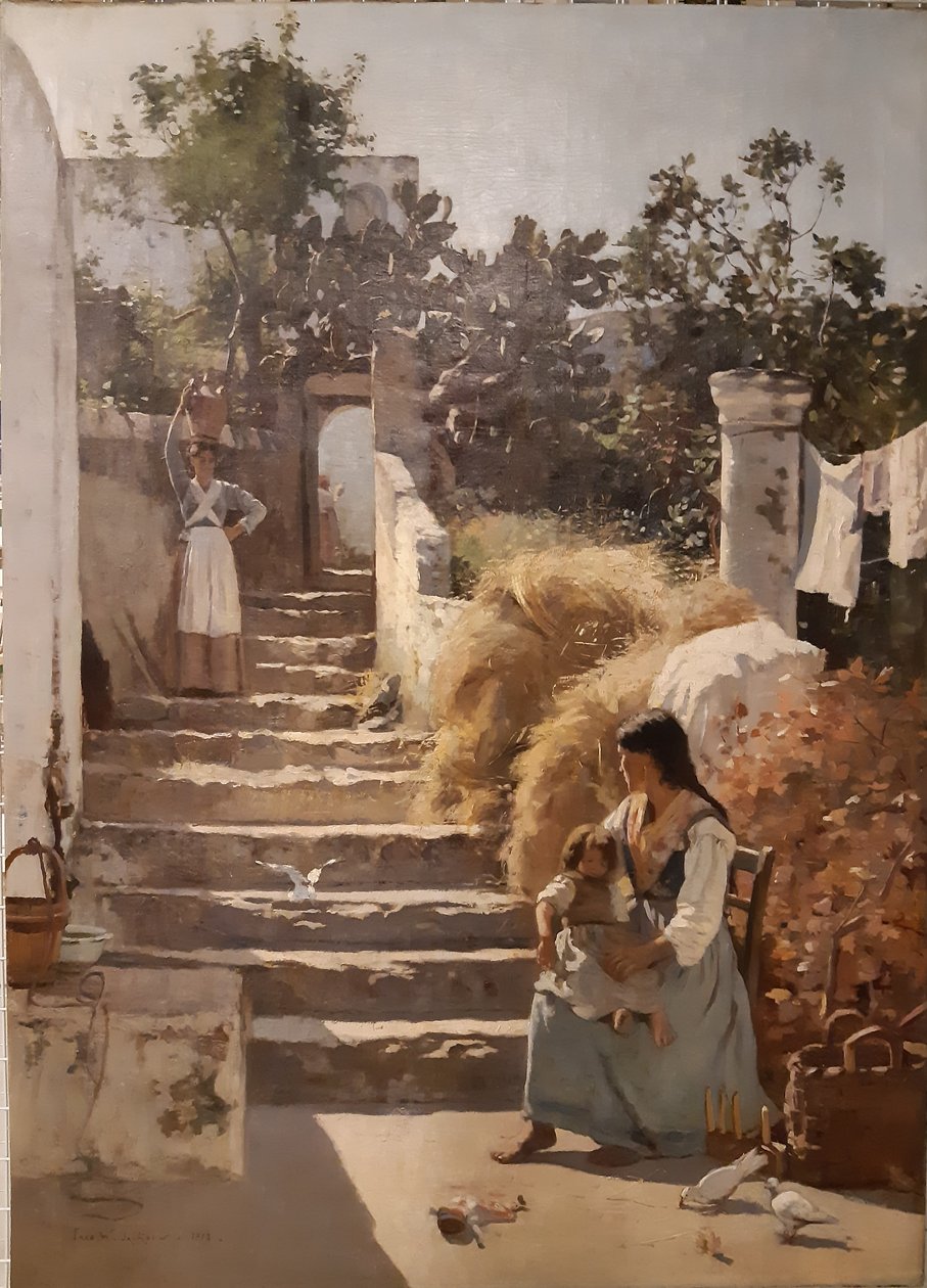 Eine Szene in Capri von Frederick William Jackson