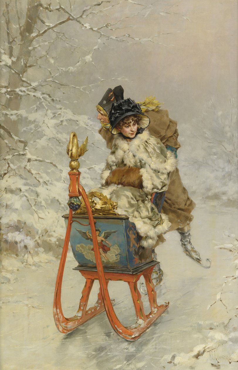 Die Schlittenfahrt von Frederik Hendrik Kaemmerer