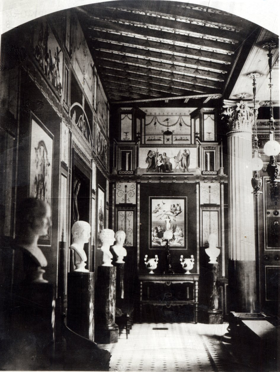 Innenraum des Palais Pompeian von Prinz Napoleon von French Photographer