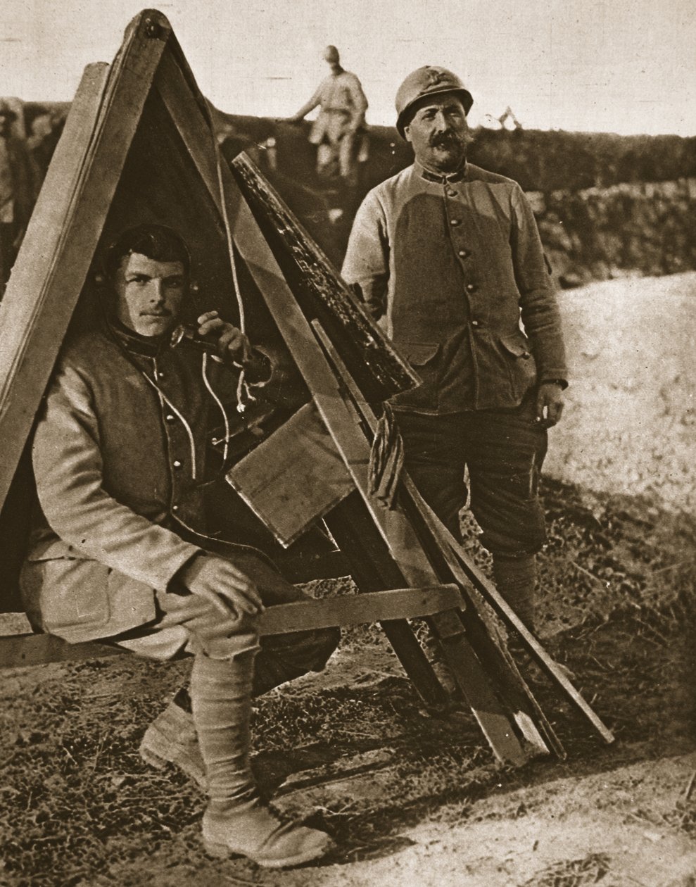 An der französischen Front: nützlich und einfallsreich, Illustration aus The Illustrated War News, 17. Januar 1917 von French Photographer