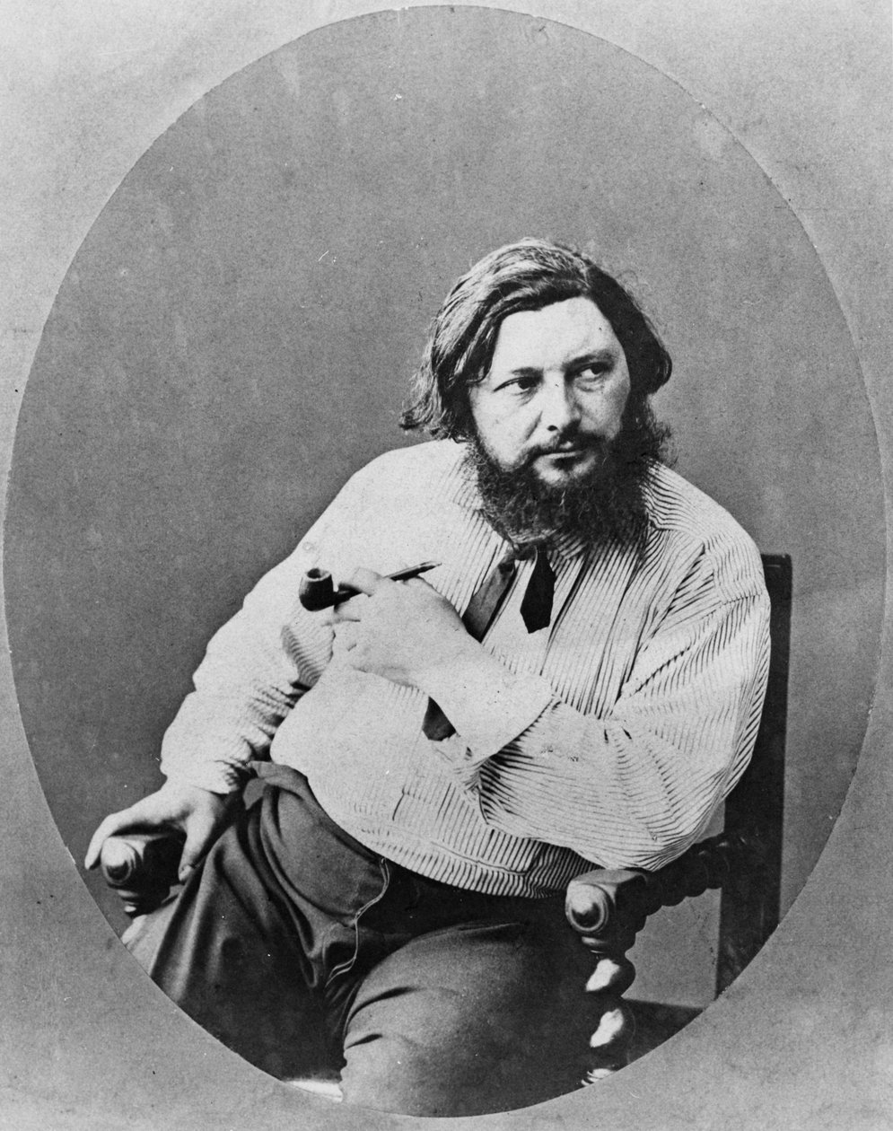 Porträt von Gustave Courbet, um 1870er von French Photographer