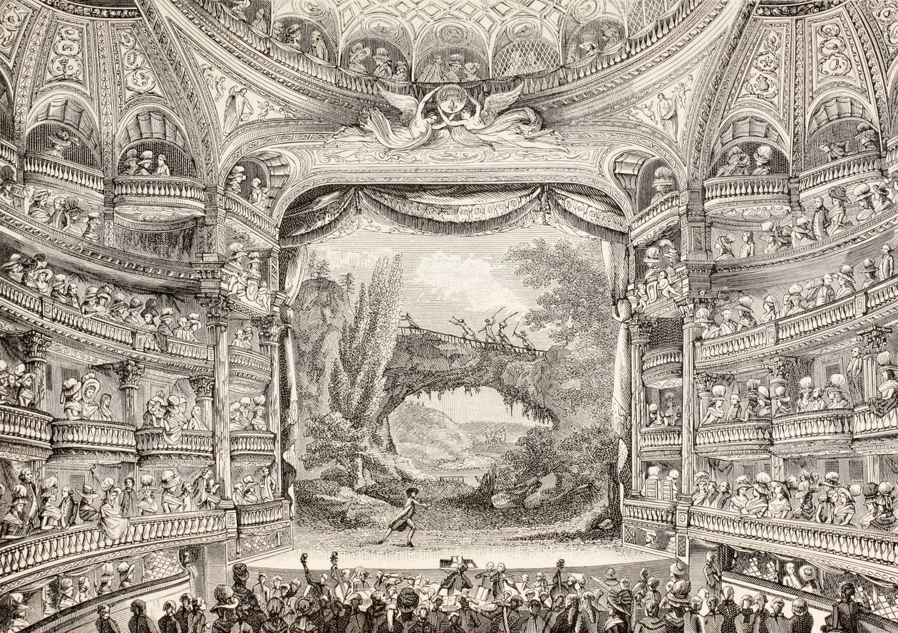 Eine Aufführung 1789 im Théâtre des Variétés-Amusantes, 1875 von French School